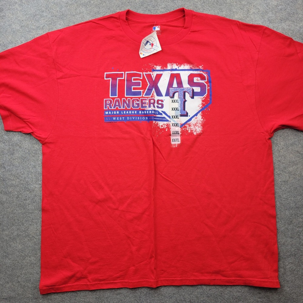Texas Rangers MLB T-Shirt Mens 3XL Red‎ AL West Division Baseball Graphic Tee